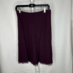 Ann Taylor Deep Purple A-Line Skirt